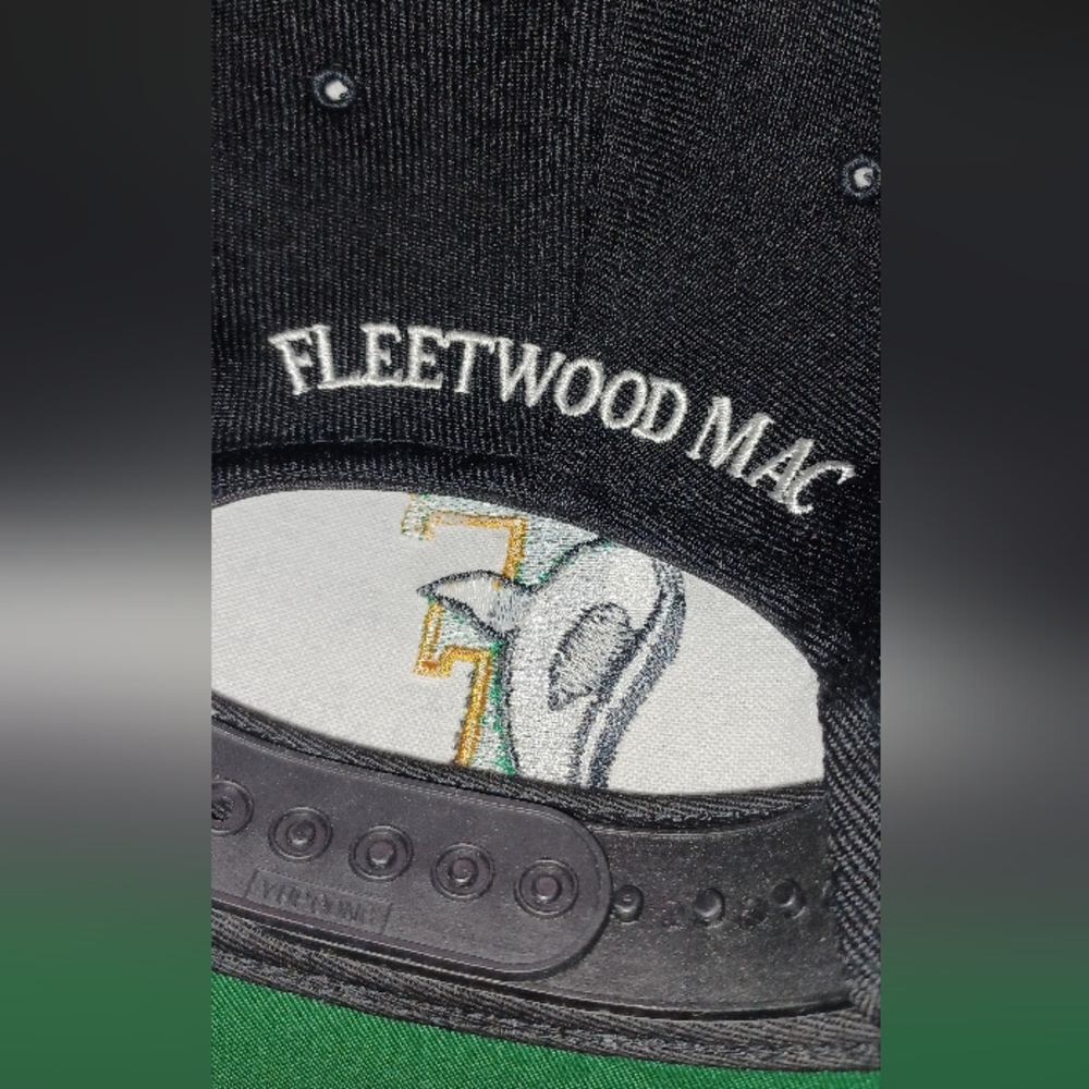 New Fleetwood Mac Black Snapback Hat with Embroidered Logo